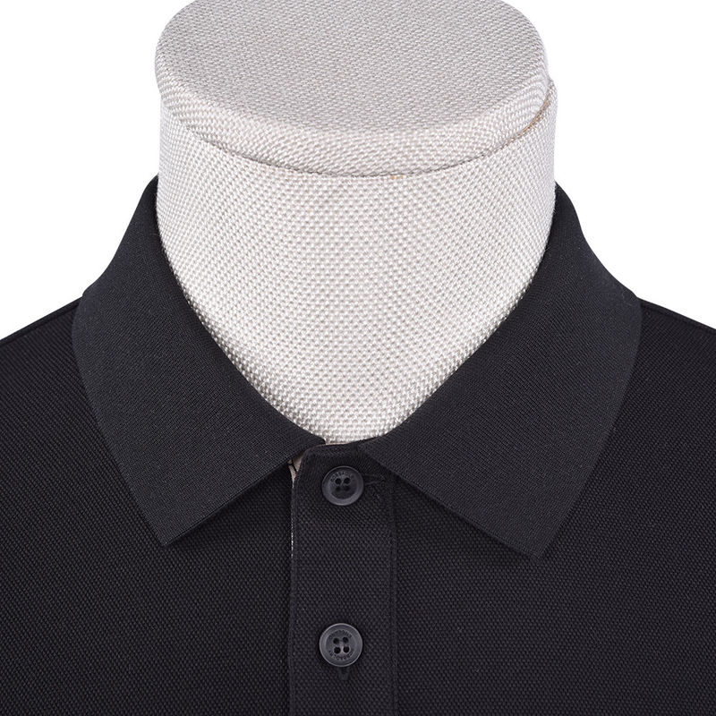 Camicie da polo da uomo a manica lunga, di cotone e spandex per la pelle, con logo personalizzato