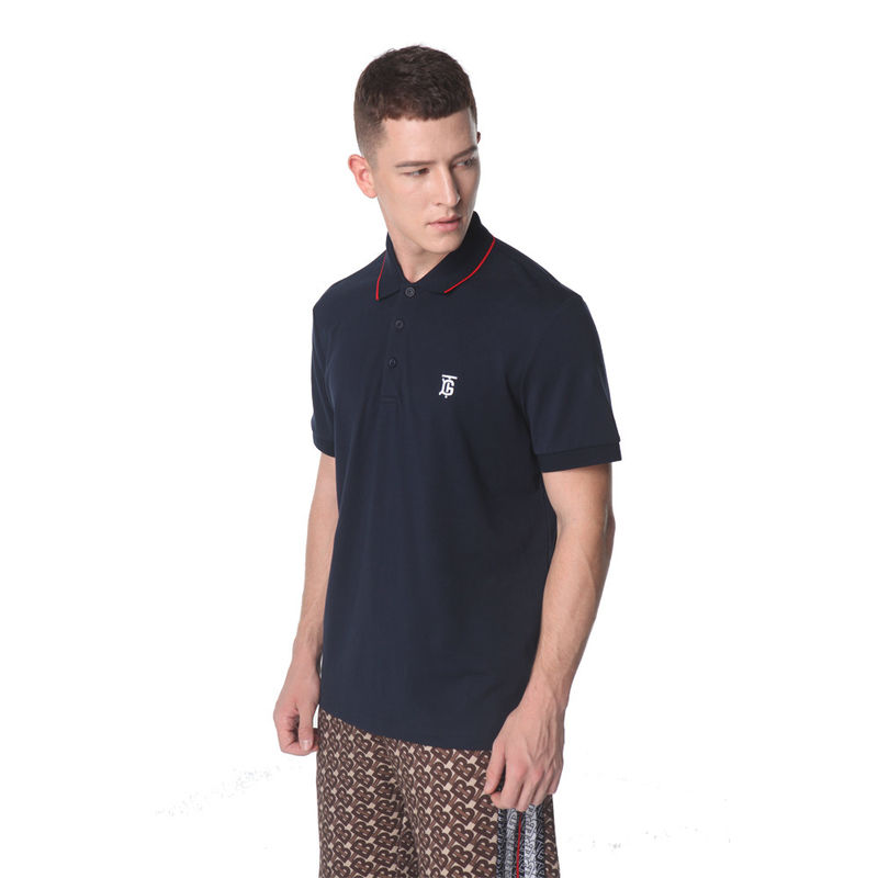 Camicie da polo da uomo in cotone 100% sostenibile con logo personalizzato con manica corta