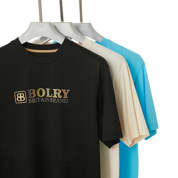 Tessuto a maglia O-Neck T-shirt a spalla da uomo