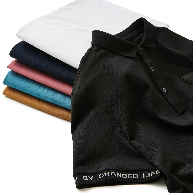 Camicia da polo in tessuto a maglia con elevata elasticità e stampa su misura