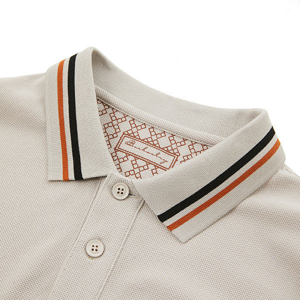 T-shirt di polo a righe con logo personalizzato