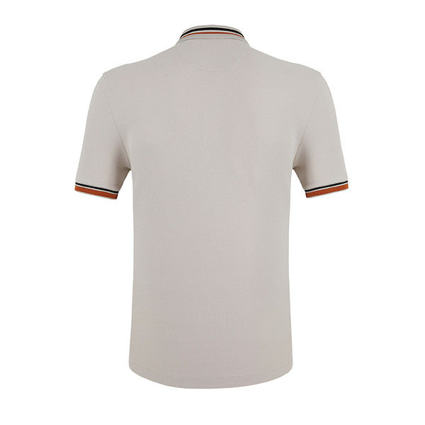 T-shirt di polo a righe con logo personalizzato