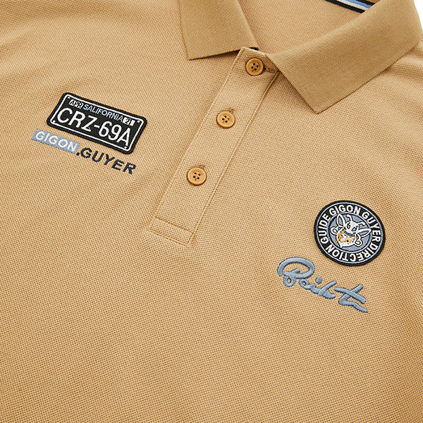 Magliette da polo personalizzate ad alta elasticità e traspiranti con logo ricamato per abbigliamento maschile