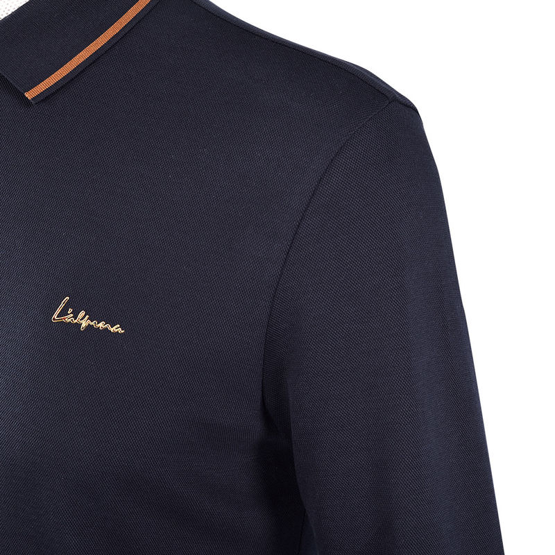 T-shirt di cotone secco veloce maschile con colletto in piedi e stampa verde