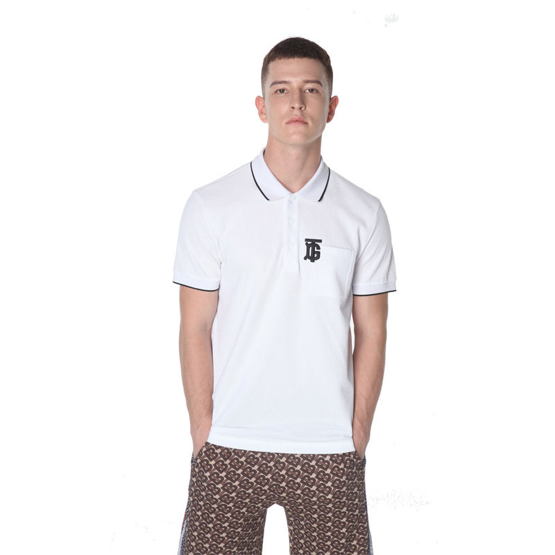 T-shirt da golf bianco e nero