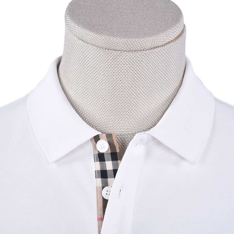 Stampa logo personalizzata 100% cotone bianco di lusso polo a manica lunga per uomini ragazzi