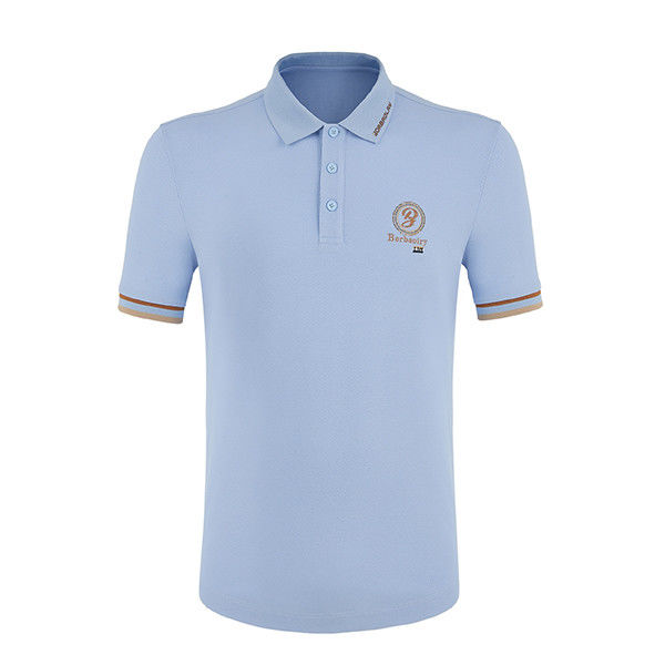 Camicia da polo da golf maschile con modello di logo realizzata con 100% cotone e un'eccellente sartoria