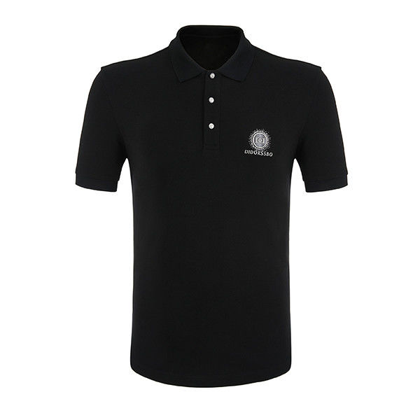 Estate Giornaliero Sport Casual Polo Camicia Uomo 95% cotone 5% Spandex Asciugatura rapida