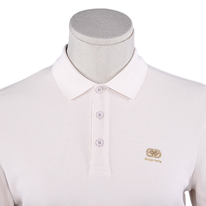 T-shirt anti rughe in bianco manica lunga logo personalizzato Peso 170-210g