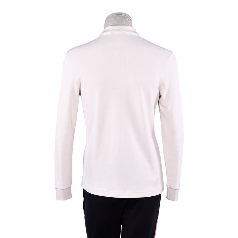 T-shirt anti rughe in bianco manica lunga logo personalizzato Peso 170-210g