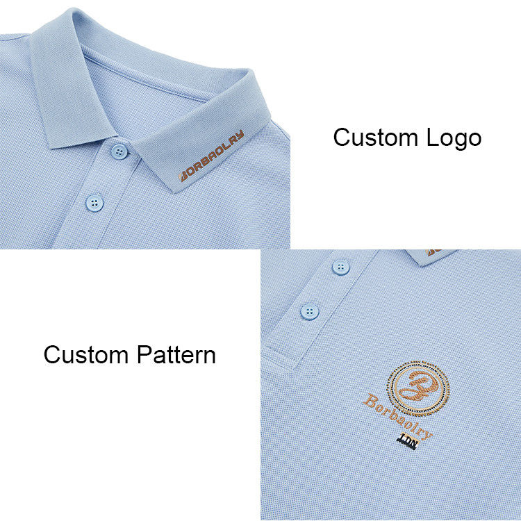 Casual Style Short Sleeve Polo T-Shirt con disegni personalizzati e design traspirante