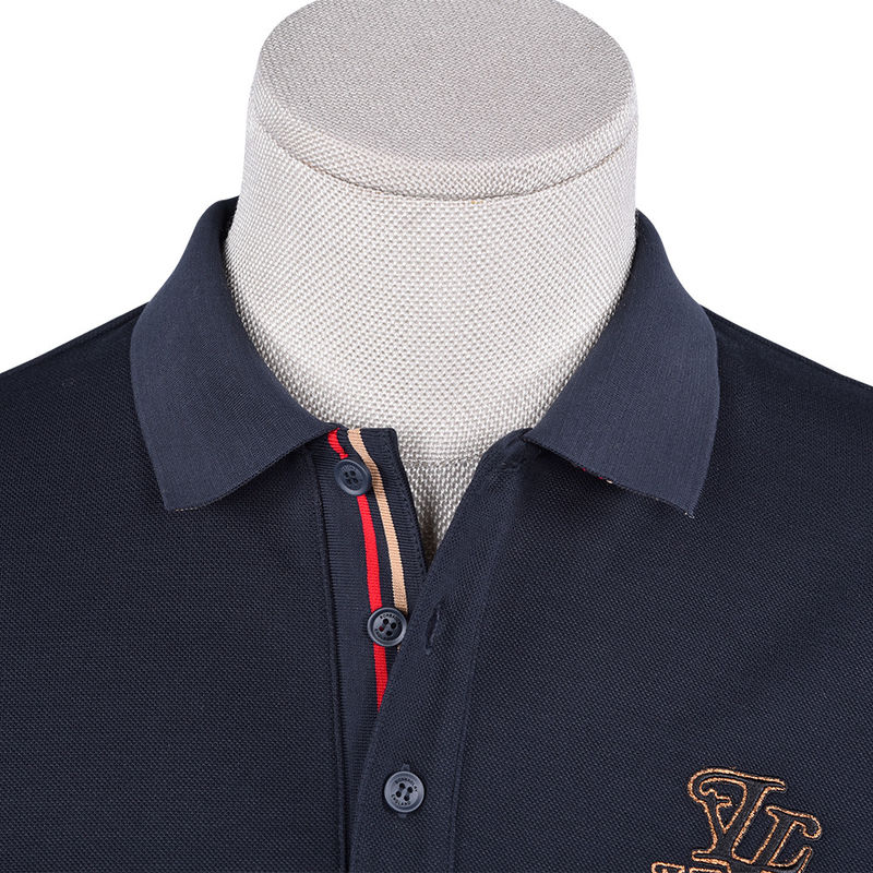 Camicia da polo da uomo di moda con maniche lunghe con colletto da camicia da lavoro e logo personalizzato
