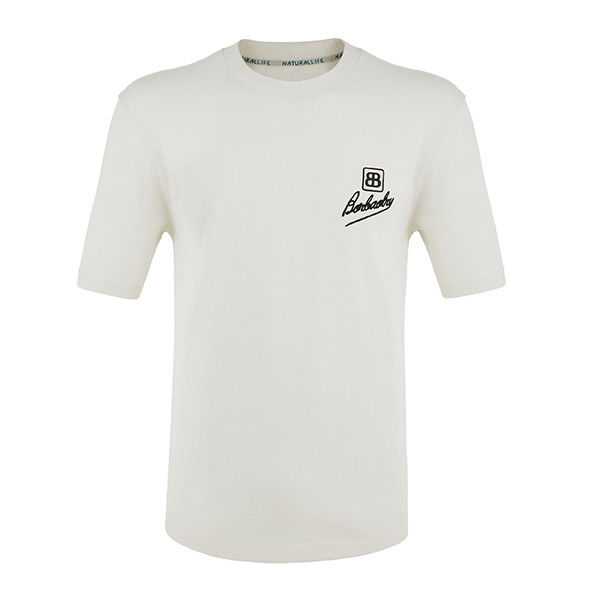 Logo a colori personalizzati T-shirt in cotone 100% ricamato Stampa in grandezza