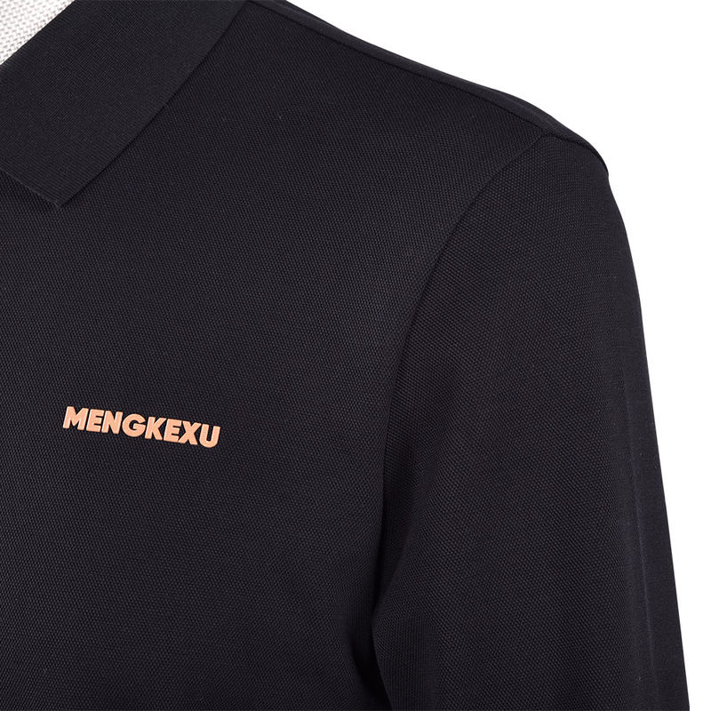92 Polyestere 8 Spandex Camicie da polo da uomo Manica lunga Polo semplice Antirughe