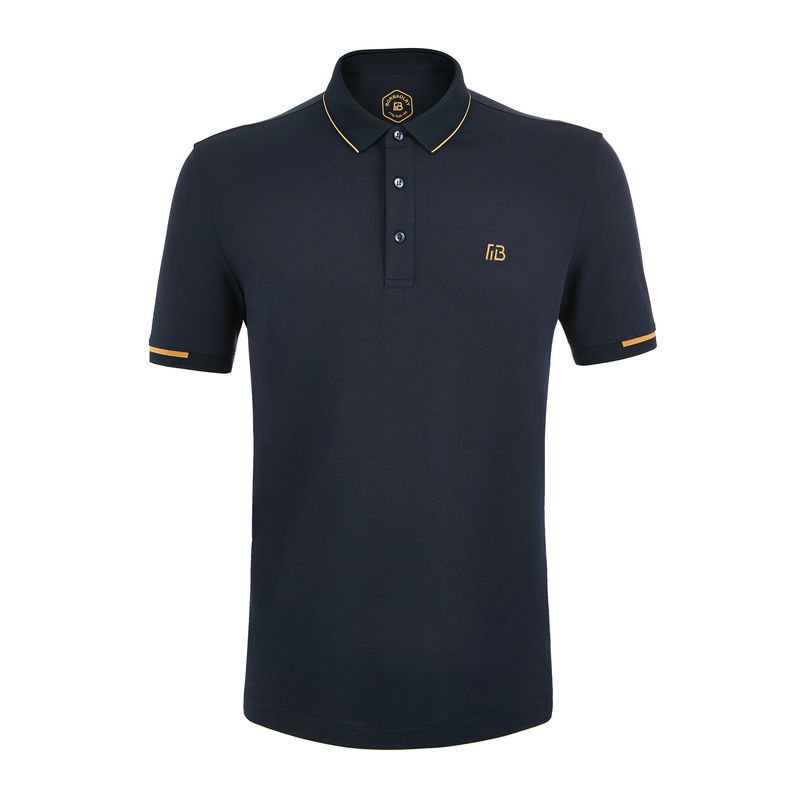 T-shirt da polo da uomo in tessuto 100% cotone con colletto da polo e stampa verde