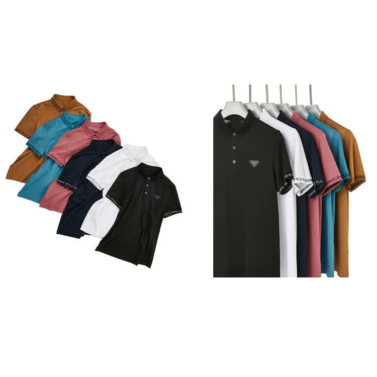 Logo stampato personalizzato Camicie da golf per bambini in nero 100% cotone Pique Polo Shirt