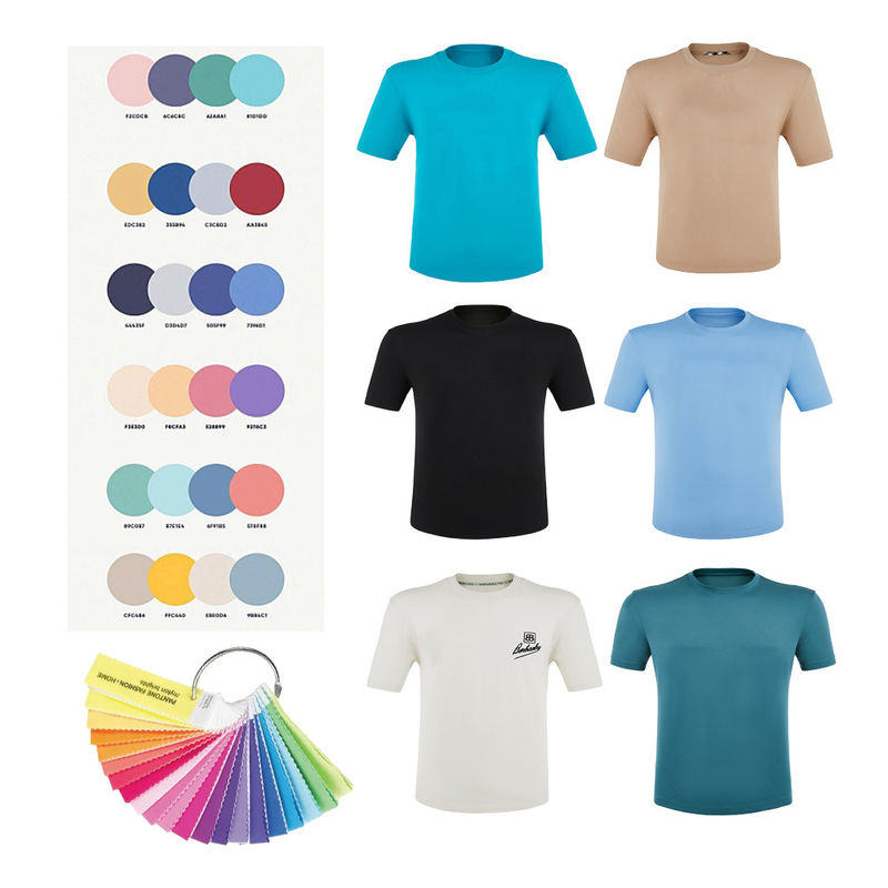 Colore personalizzato Logo 100 cotone T-shirt oversize per uomini Plain Blank Drop Spalla in incisione