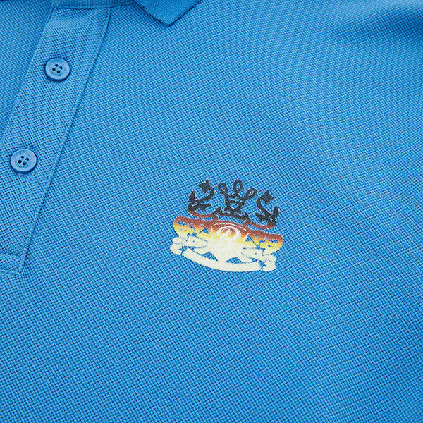 95% poliestere 5% tessuto spandex camicia da polo da golf da uomo con manica a righe