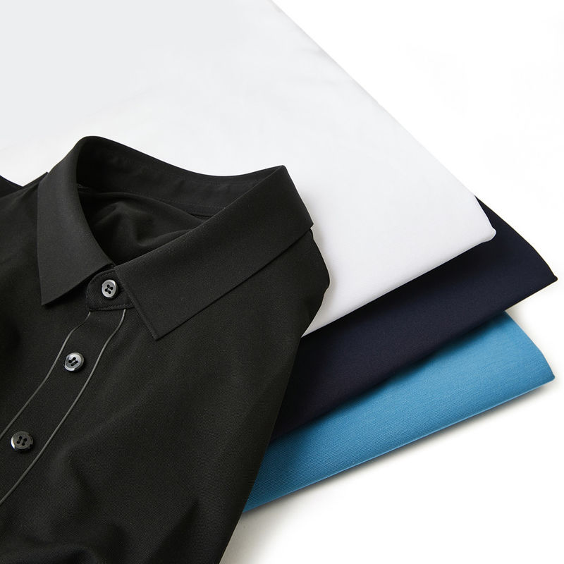 Protezione UV in cotone sublimato senza cuciture in colore solido Uniforme da golf Polo Shirt per uomini