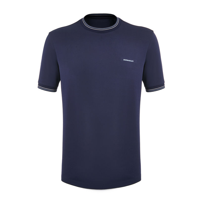 O-Neck Collar Tessuto a maglia Sport T-Shirt Oversized Custom Logo Stile Per Uomini