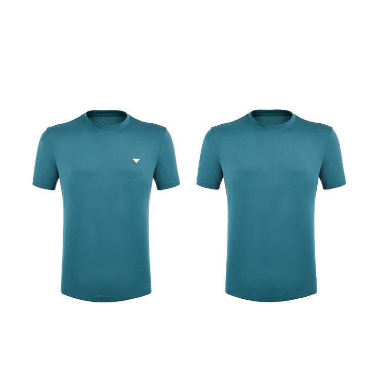 Logo personalizzabile T-shirt corto uomo 100% cotone Polo Tee senza etichetta O-Neck Classic Shirt
