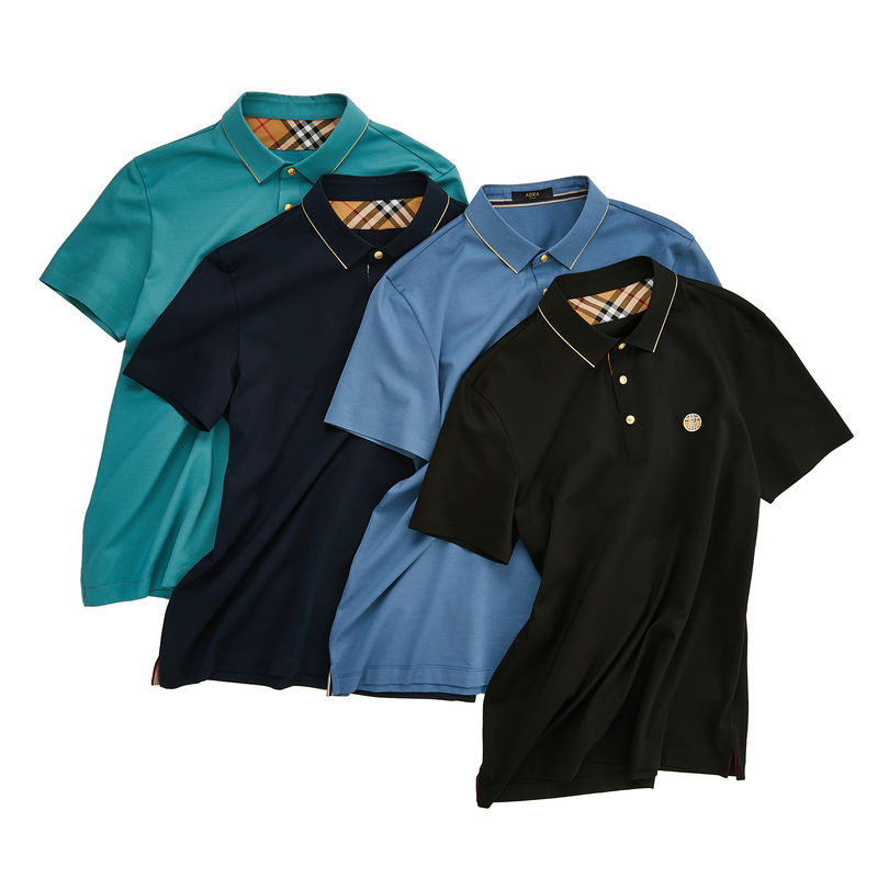 Colori personalizzati T-shirt senza cuciture maschile con tessuto antirughe e cotone al 100%
