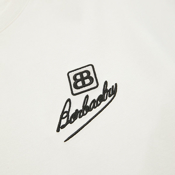 T-shirt con manica corta di cotone senza sforzo con rilevamento degli aghi