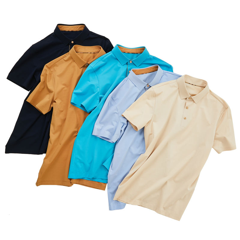 95% di cotone 5% di spandex Uomo Golf Business Uniforme Colorato Polo T-shirt per le prestazioni