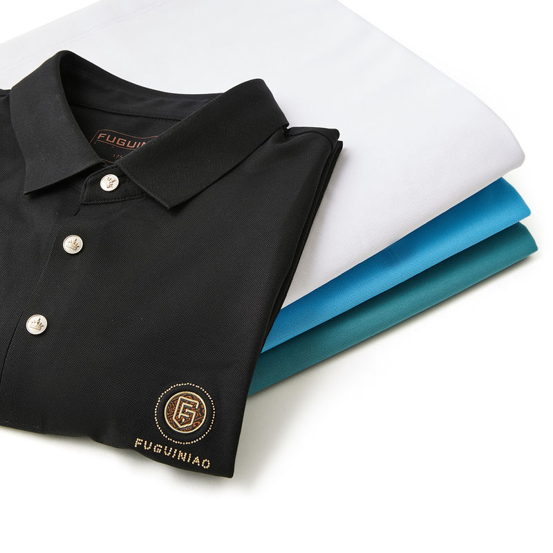 T-shirt da polo maschile con design di lusso e ricami squisiti peso pesante regolare