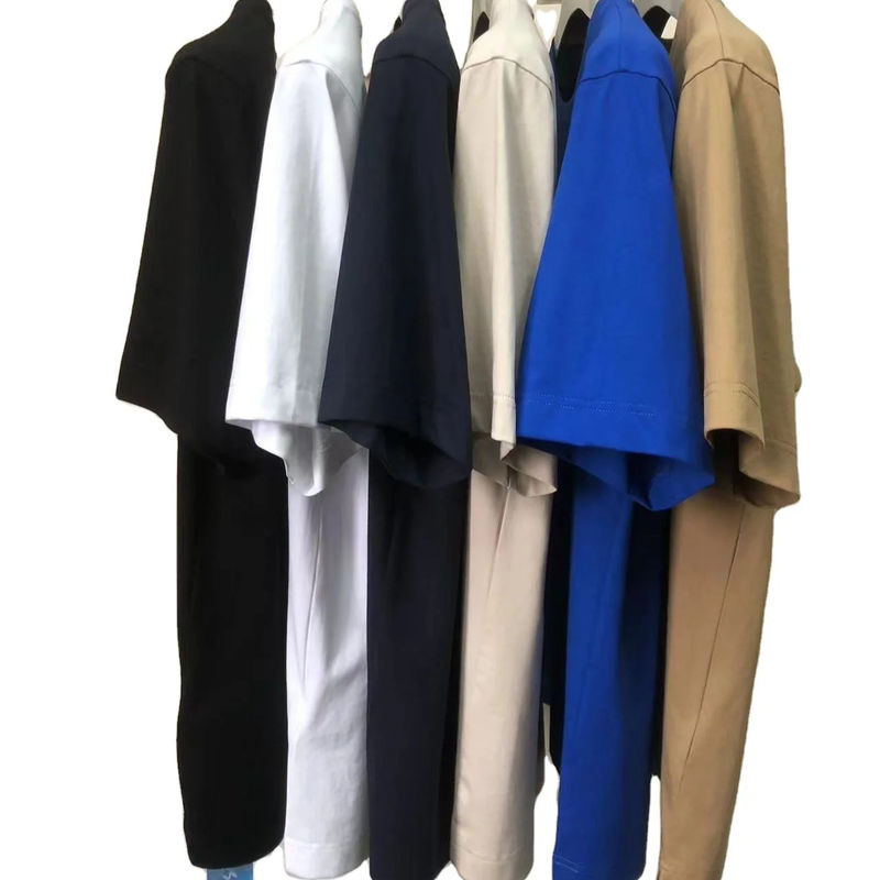 Anti-rughe T-shirt a collo rotondo di grandezza naturale 100% cotone standard personalizzato LOGO 64168Y7068