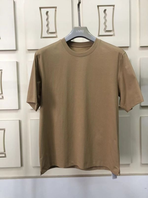 Anti-rughe T-shirt a collo rotondo di grandezza naturale 100% cotone standard personalizzato LOGO 64168Y7068