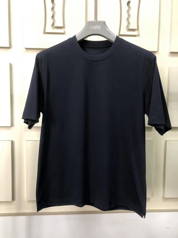 Anti-rughe T-shirt a collo rotondo di grandezza naturale 100% cotone standard personalizzato LOGO 64168Y7068