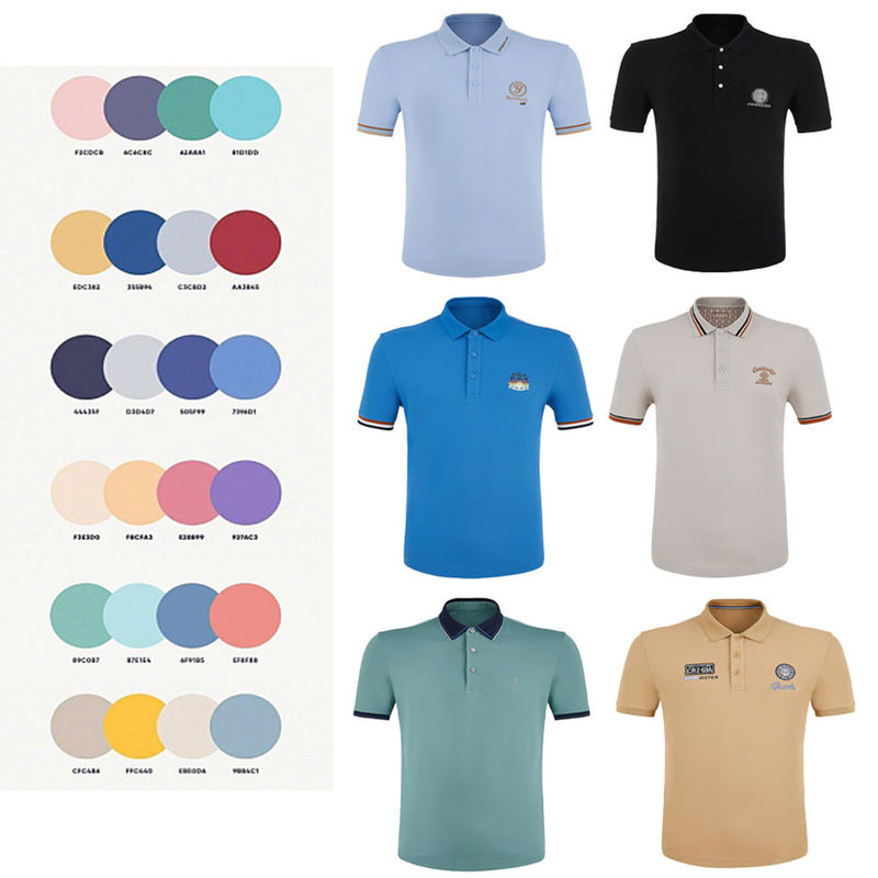 Polo uomo a manica corta con logo personalizzato Polo di moda ricamato casual
