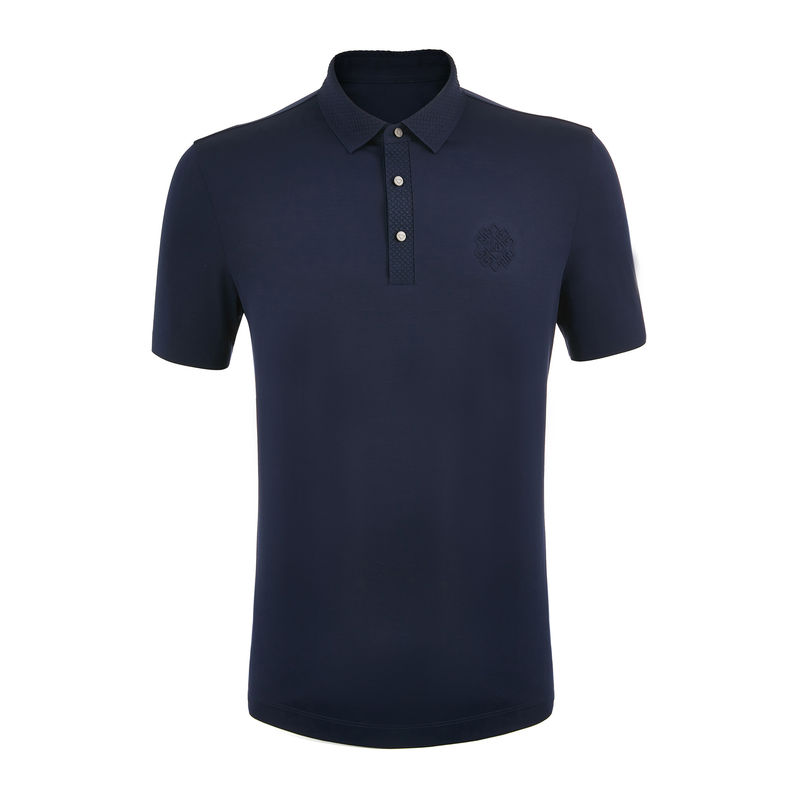 Logo di colore personalizzato Polo Spandex Nylon T-shirt maschile senza cuciture per modelli OEM ODM