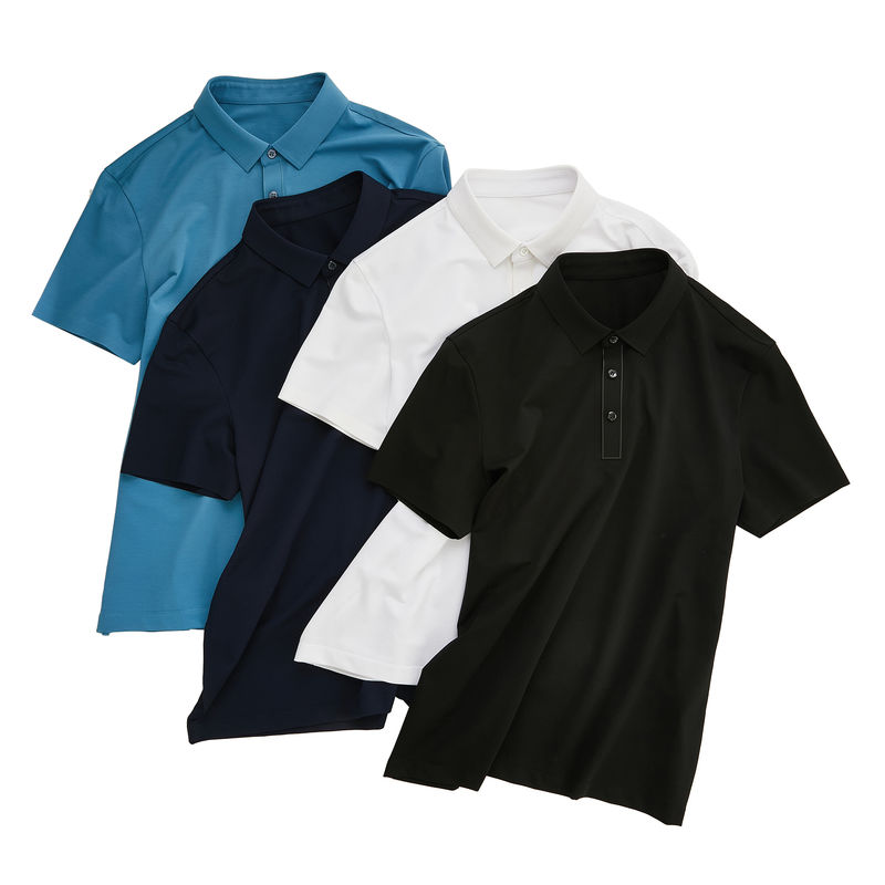 Maglietta da polo da uomo in taglia più grande T-shirt da polo a manica corta 100% cotone per sport