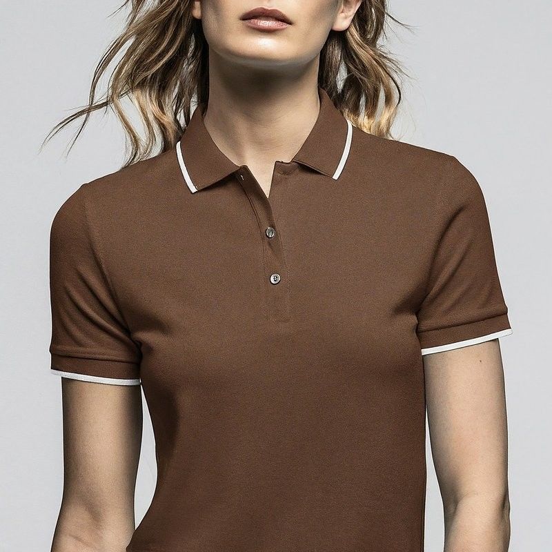 Camicie da polo da donna a manica corta a maglia, colorate e anti rughe, OEM ODM