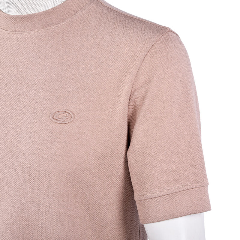 T-shirt da uomo a tinta unita, a collo alto, di alta qualità, con logo personalizzato all'ingrosso, design etichetta, ad asciugatura rapida, traspirante, antirughe, senza stampa