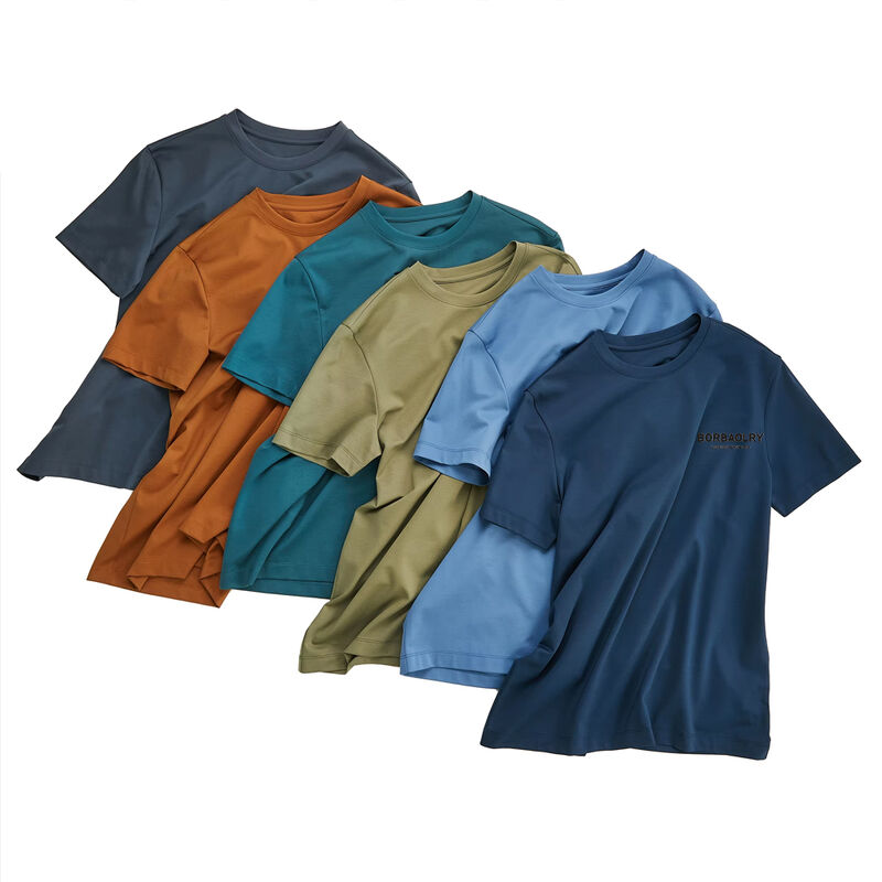 T-shirt maschile di alta qualità 100% cotone con stampa personalizzata collo rotondo stampa logo T-shirt maschile