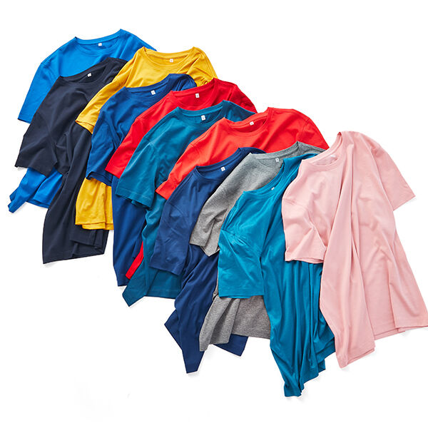 T-shirt da uomo con vestibilità ampia e girocollo, traspirante in 100% cotone con logo personalizzato