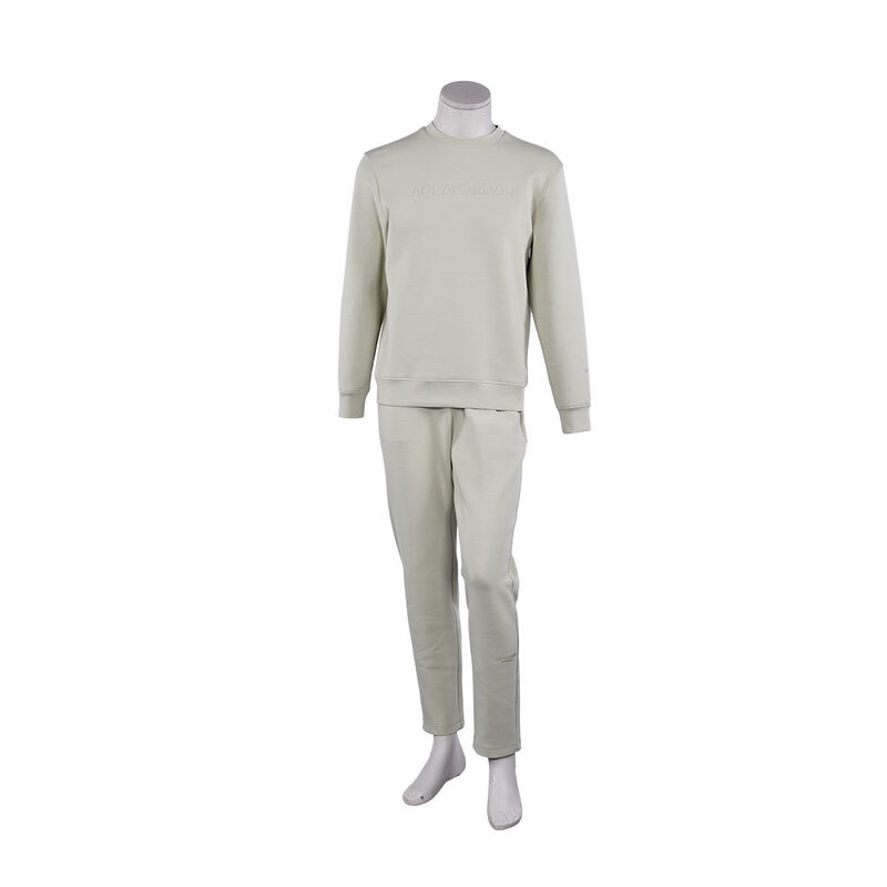 Tuta sportiva da jogging da uomo di alta qualità con tecnologia anti-odore, ideale per l'uso quotidiano, con felpa con cappuccio e pantaloni della tuta con stampa in rilievo 3D