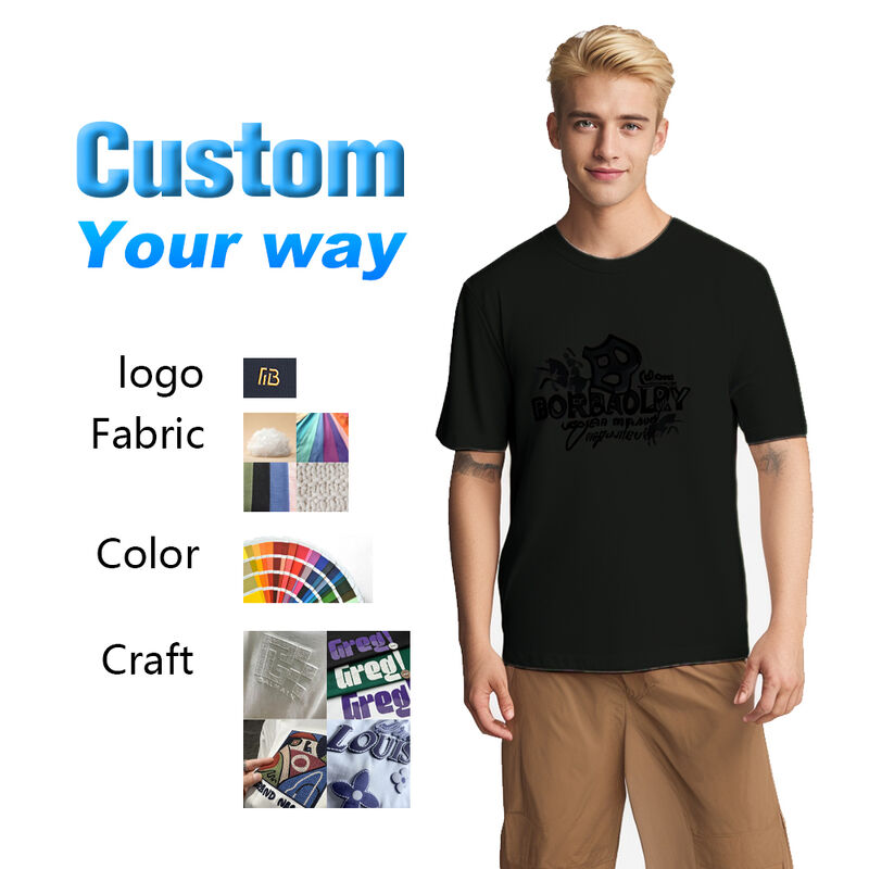 180g Camicie in magazzino Estate Stampato 100% cotone Fitted Classic Tshirt Plus Size T-shirt maschile