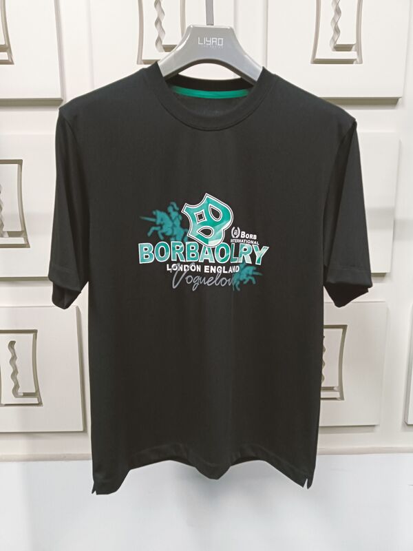 180g Camicie in magazzino Estate Stampato 100% cotone Fitted Classic Tshirt Plus Size T-shirt maschile