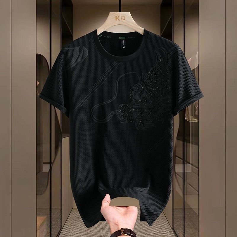 Maglieria a maglia diretta di fabbrica girocollo da uomo t-shirt da golf a maniche corte traspiranti con logo