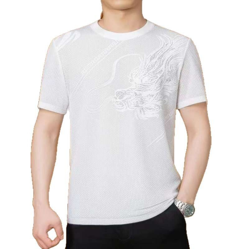 Maglieria a maglia diretta di fabbrica girocollo da uomo t-shirt da golf a maniche corte traspiranti con logo