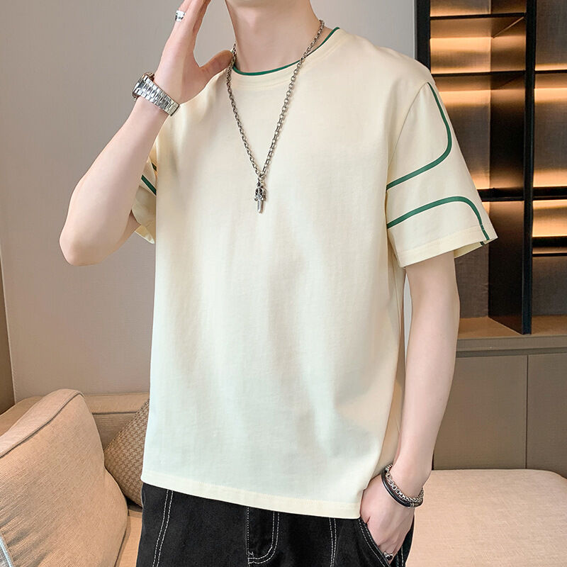 T-shirt a maniche corte con ricamo personalizzato con logo OEM e stampa, top ampio a mezza manica estiva