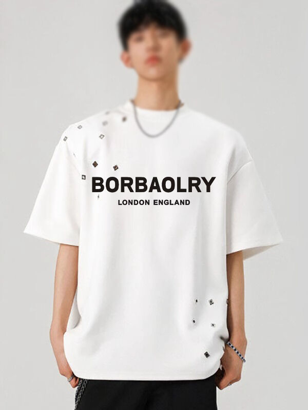 T-shirt oversize nera OEM da uomo con grafica, lavaggio acido vintage, personalizzata, DTG, all'ingrosso, t-shirt lavata, t-shirt pesante