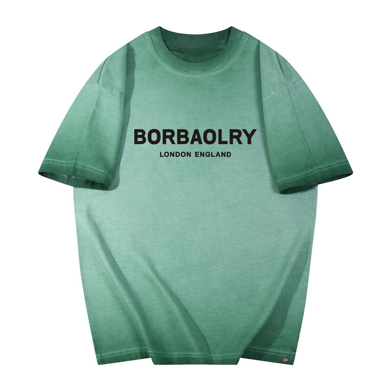 Hot Custom T-shirt maschile lavaggio da fare vecchio stile camicia grande taglia logo personalizzato stampa moda casual camicia a maniche corte