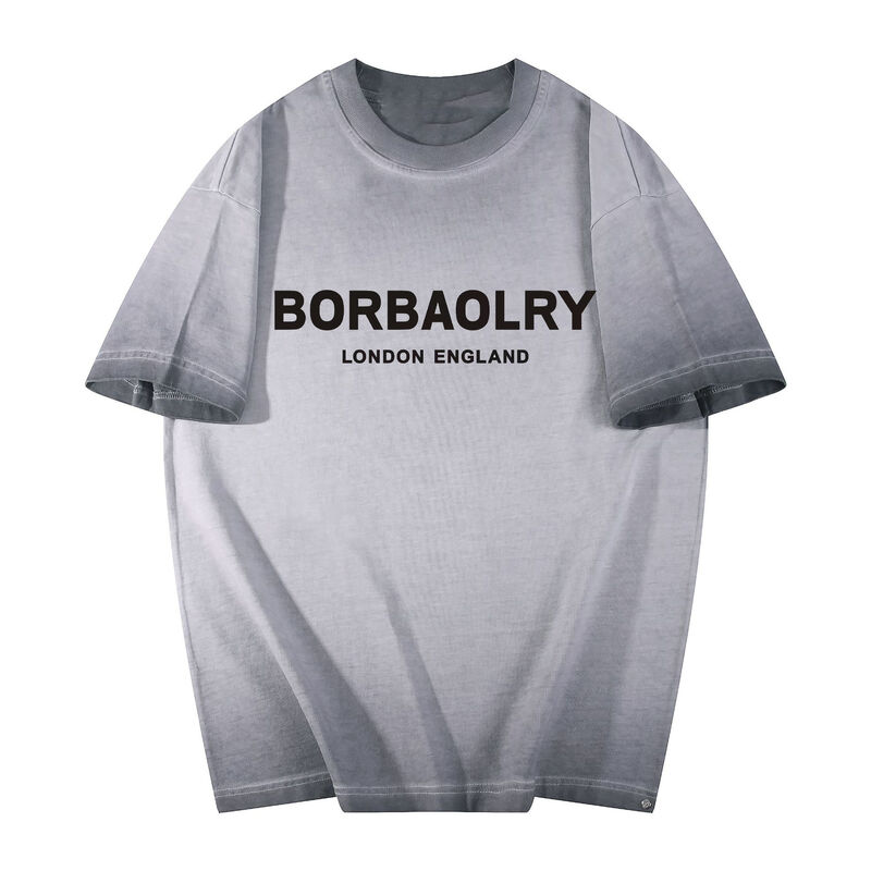 Hot Custom T-shirt maschile lavaggio da fare vecchio stile camicia grande taglia logo personalizzato stampa moda casual camicia a maniche corte