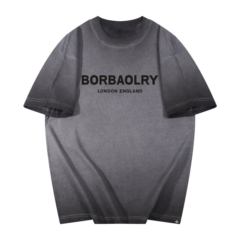 Hot Custom T-shirt maschile lavaggio da fare vecchio stile camicia grande taglia logo personalizzato stampa moda casual camicia a maniche corte