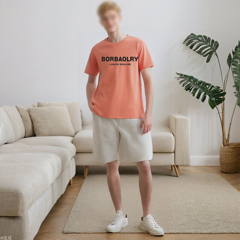 T-shirt stampato su misura Maglieria di alta qualità T-shirt su misura per uomini 220gm T-shirt in bianco e semplice T-shirt di cotone T-shirt da uomo